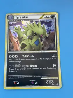 Tyranitar 26/95 Pokemon TCG HGSS Unleashed Holo Rare NM - Image 2