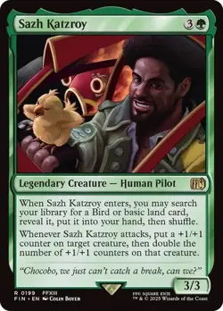 NM Sazh Katzroy, MTG, Final Fantasy, Magic the Gathering, 199 - Image 1