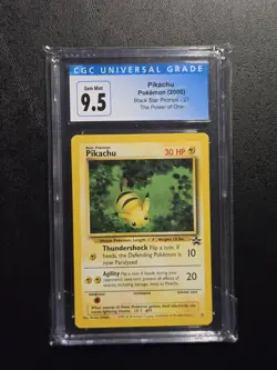 2000 Pokemon Black Star Promos #27 Pikachu The Power of One CGC 9.5/10 Gem Mint - Image 1