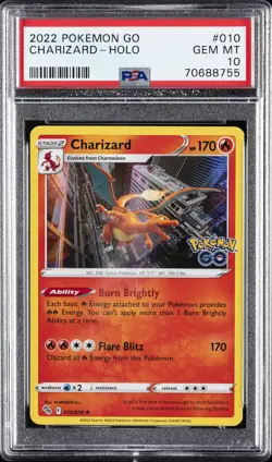 2022 POKEMON GO #010 CHARIZARD-HOLO PSA 10 - Image 1