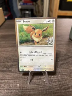 Eevee 133/165 STAMPED SEALED HOLO BLEED/SWIRL Holiday Calendar Pokemon TCG MINT - Image 1