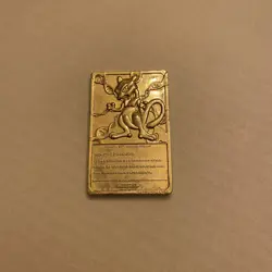 1999 Burger King Limited Edition Pokemon Trading Card 23K Gold Plated Mewtwo - Image 1