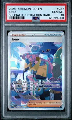 2024 POKEMON PAF EN-PALDEAN FATES SPECIAL ILLUSTRATION RARE #237 IONO PSA 10 - Image 1