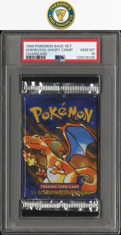 1999 Pokemon Base Set (Shadowless) Pack Charizard PSA 10 (New Cert!) - Image 1