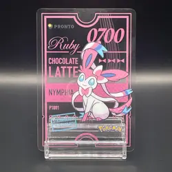Sylveon Nymphia Pokemon × PRONTO CAFE PROMO Clear Card Japan 2025 - Image 1