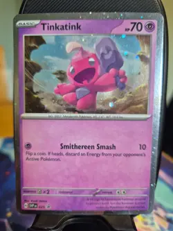pokemon cards tcg Tinkatink Cosmo holo S&V Black Star Promo SVP025 - Image 1