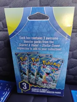 Scarlet & Violet POKEMON Stellar Crown (x3) Booster Packs New Box Sealed - Image 2