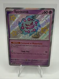 Spiritomb 158/091 Sv: Paldean Fates Baby Shiny Pokemon TCG Holo - Image 1