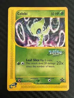 Pokemon TCG Celebi 50 Pokemon 4 Ever Wizards Black Star Promos DMG - Image 1