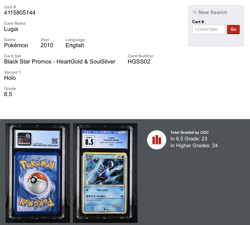 CGC 8.5 2010 Pokemon TCG HGSS Black Star Promo LUGIA HGSS02 Holo NM+ English - Image 4