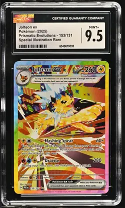 Pokemon GRADED 2025 Jolteon ex 153 Prismatic Evolutions SIR M+ 9.5 CGC - Image 1