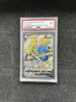 2023 POKEMON SWSH BSP 292 ZACIAN V MINT PSA 9 CROWN ZENITH PREMIUM FIGURE COLL - Image 1