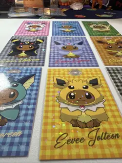Pokemon Let's Go Eevee Database Eevee Poncho Glitter Holo Flannel Eeveelutions - Image 2