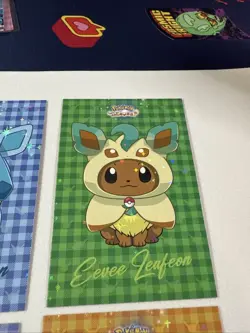 Pokemon Let's Go Eevee Database Eevee Poncho Glitter Holo Flannel Eeveelutions - Image 5
