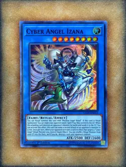 Yugioh Cyber Angel Izana LED4-EN012 Super Rare 1st Ed LP - Image 1