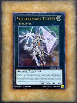 Yugioh Stellarknight Triverr NECH-EN054 Ultimate Rare 1st Ed NM - Image 1
