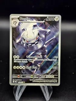 Steelix 150/132 Illustration Rare Me01: Mega Evolution Pokemon Card Full Art - Image 1