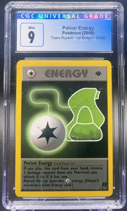CGC 9 Mint Potion Energy Team Rocket 1st Edition 2000 Pokemon Card 82/82 - Image 1