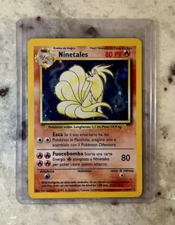 Pokemon TCG Ninetales Base Set Holo Rare Card 12/102Pokemon (Italian) - Image 1