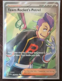 Pokemon TCG Destined Rivals Team Rockets Petrel Card 226/182 Full Art - Image 1