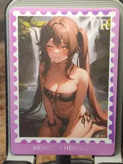 Hu Tao Hmph Hum 2 Card Goddess Story Anime Waifu UR UR- 009 Genshin Impact - Image 1