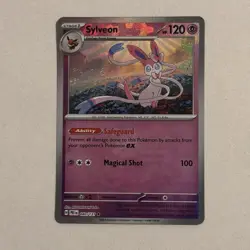 Pokemon Sylveon Prismatic Evolutions Holo Card 040/131 Master Ball Pattern - Image 2