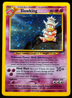 Slowking 14/111 Neo Genesis NM-M w/ Swirl Pokemon Card - Image 1