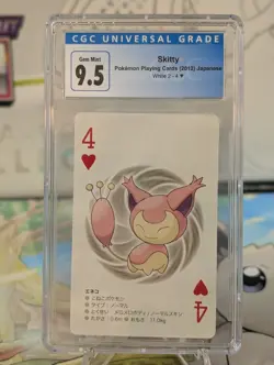 Skitty White Kyurem Deck Poker Playing Card CGC 9.5!! Pokemon Japanese Gem Mint - Image 1