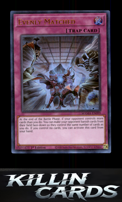 1st Edition Evenly Matched MAMA-EN099 Ultra Rare Magnificent Mavens YuGiOh Card - Image 1