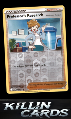 Reverse Holofoil Professor's Research 060/072 Pokemon Rare Shining Fates Card NM - Image 1