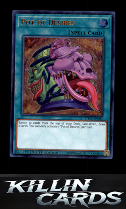 Pot of Desires CT14-EN004 Ultra Rare 2017 Mega-Tins YuGiOh Card NM - Image 1