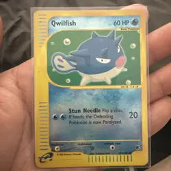 2002 Pokemon QWILFISH Expedition REVERSE HOLO Foil e-Reader Edition Card 127/165 - Image 1