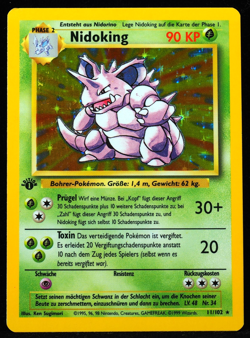 Nidoking 11/102 German 1st Edition Base Set NM Pokemon Card - Image 1