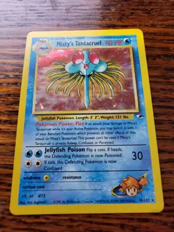Misty's Tentacruel 10/132 - LP! - Gym Heroes - Pokemon Card, Holo Rare - Image 1