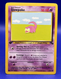 Pokemon Card 1st Edition Uncommon Fossil Set 1999 Slowpoke 55/62 LP-NM - Image 1