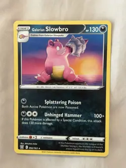Galarian Slowbro 092/163 Sword & Shield Battle Styles Regular Rare Pokemon Card - Image 3