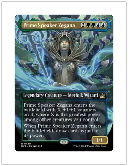 1x Prime Speaker Zegana, Borderless Art, Ravnica Remastered Magic MTG NM - Image 1