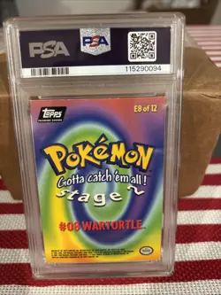 1999 Topps Movie Evolution Pokemon Wartortle #E8 - FOIL PSA 5 - Image 2