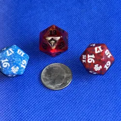 MTG Spindown D20 Dice Lot: (1) Hour of Devastation (Prerelease) and (2) Theros - Image 1