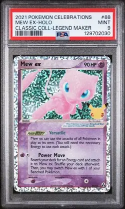 2021 POKEMON CELEBRATIONS #88/92 MEW EX HOLO CLASSIC COLL LEGEND MAKER PSA 9 - Image 1