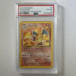 2002 Pokemon Legendary Collection #3 Charizard PSA 6 - Image 1