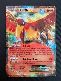 Pokemon TCG Ho-Oh EX Dragons Exalted 22/124 Holo Holo Rare EX LP - Image 1