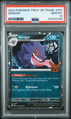 2024 POKEMON TRICK OR TRADE #057 GENGAR PSA 10 - Image 1