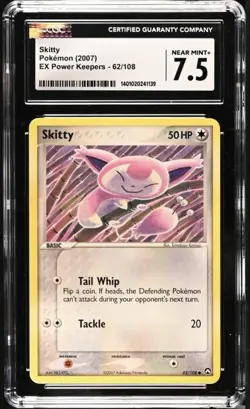 2007 Pokemon TCG Skitty Ex Power Keepers CGC 7.5 62/108 - Image 1