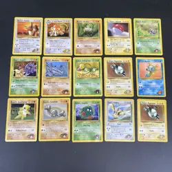 Pokemon Gym Heroes Lot (15) WOTC 1999 - Brock, Erika, Koga, Lt. Surge, Misty - Image 1