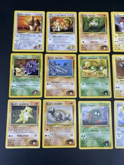 Pokemon Gym Heroes Lot (15) WOTC 1999 - Brock, Erika, Koga, Lt. Surge, Misty - Image 2