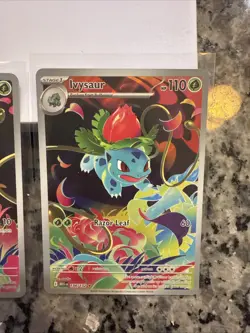 Pokemon 2025 Mega Evolution Bulbasaur 133/132 IR NM & Ivysaur 134/132 IR NM - Image 3