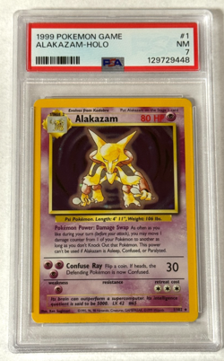 Alakazam Holo Rare PSA 7 NM 1999 Pokemon Base Set Unlimited #1/102 - Image 1
