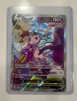 Pokemon TCG Fusion Strike Mew V Holo Rare Card 180 HP - Image 1