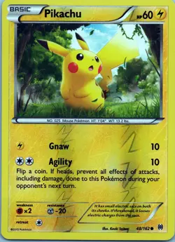Pikachu 48/162 Common - Pokemon TCG XY-BREAKthrough - Reverse Holo (NM) - Image 1